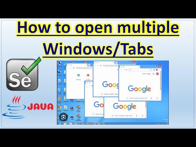 How to open multiple windows/tabs in Selenium Web driver Automation | Pradeep Nailwal