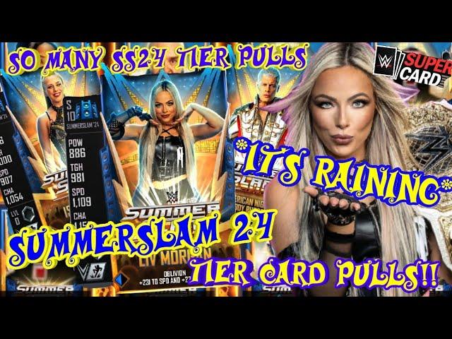 IT'S RAINING SS24 TIER CARDS!! CRAZY SUMMERSLAM 24 PACK OPENING! WWE SuperCard