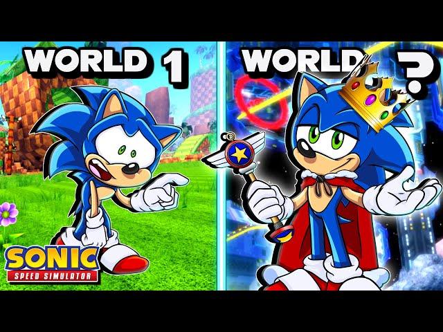 Sonic Unlocks EVERY WORLD in Sonic Speed Simulator! (ROBLOX) 