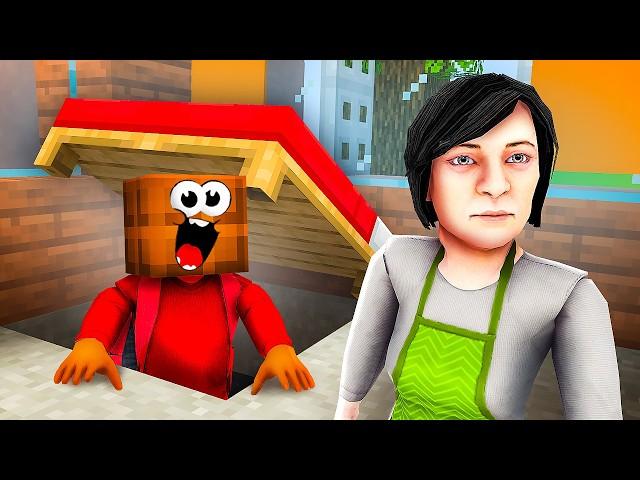 12 Способов СБЕЖАТЬ от РОДИТЕЛЕЙ в Майнкрафт! Minecraft Скулбой