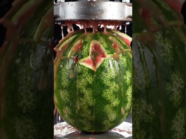 Watermelon vs. Hydraulic Press: EPIC ASMR SMASH!