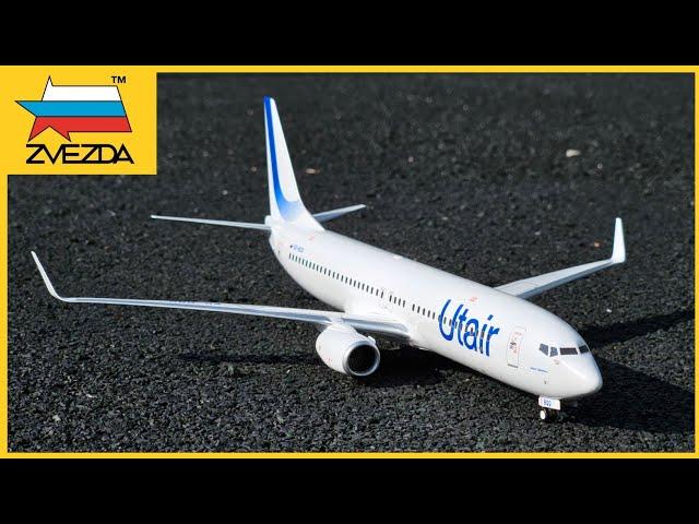 Сборка модели самолёта Boeing 737-800 (ZVEZDA 7019) 1/144 | Utair NEW