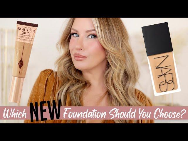 FOUNDATION FACE OFF! Charlotte Tilbury Beautiful Skin VS NARS Light Reflecting | Risa Does Makeup