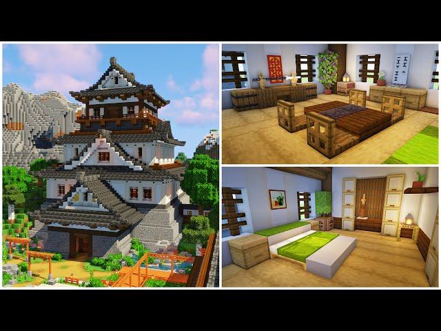 Minecraft Furniture Tutorial | Fantasy Japanese Castle Base: Part 4