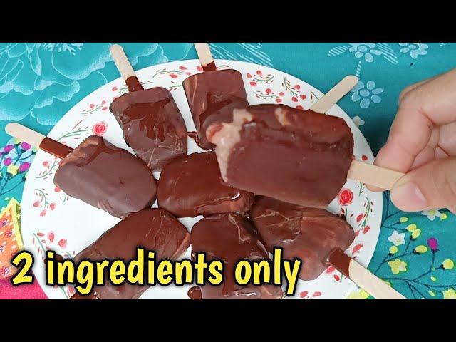 2 ingredients ala magnum ice cream on stick,|  Maila Gabia