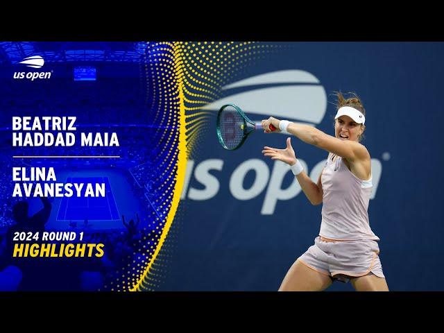 Beatriz Haddad Maia vs. Elina Avanesyan Highlights | 2024 US Open Round 1