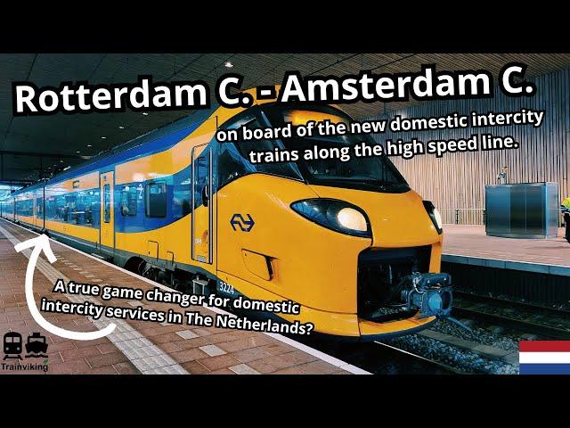 Rotterdam - Amsterdam, the Netherlands on board of the Intercity Direct along the high speed line