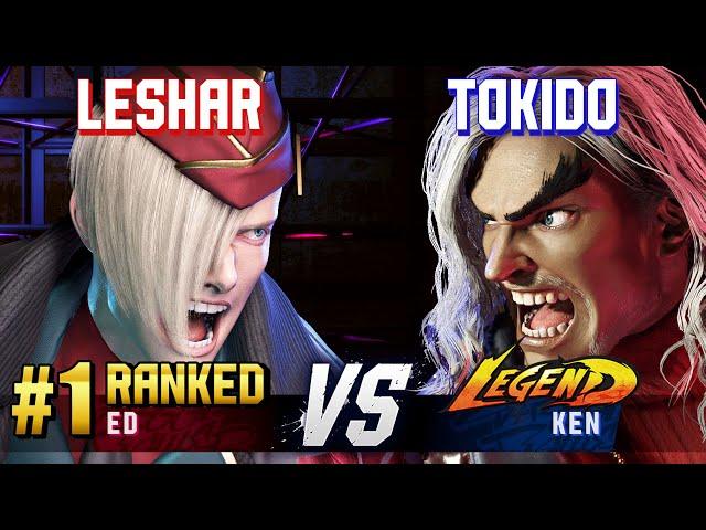 SF6 ▰ LESHAR (#1 Ranked Ed) vs TOKIDO (Ken) ▰ High Level Gameplay