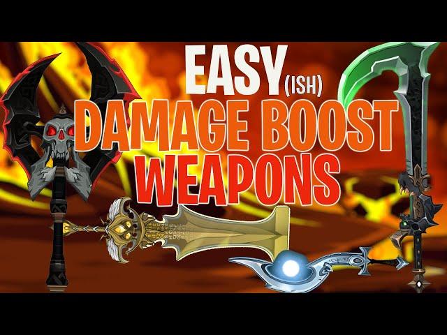 AQW Easier To Get Damage Boosting Weapons (All Monsters) | 30% and Lower Boost - Incl XP, Gold + Rep