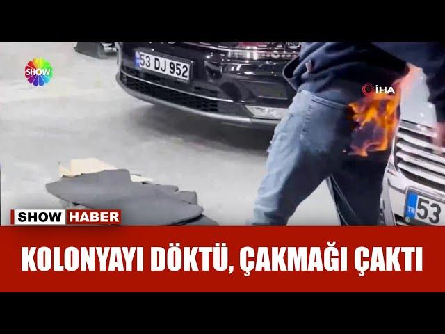 Komik video çekmek isterken yandı!