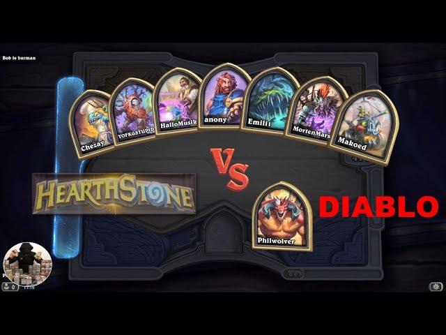 I test the Diablo character in the battlefield in Hearthstone