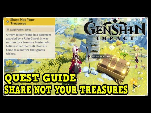 Genshin Impact Share Not Your Treasures World Quest Location and How to Complete