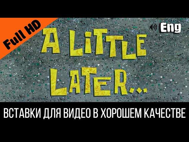 A little later / Немного позже | SpongeBob Timecard | Вставка для видео | Insert for video