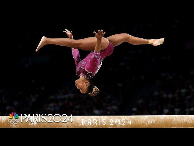 Rebeca Andrade just off podium despite impressive beam routine | Paris Olympics | NBC Sports