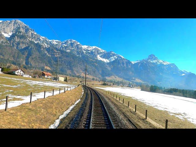  4K   Bludenz - Arlberg - Giselabahn - St. Pölten - Tulln, cab ride across Austria [02.2021]