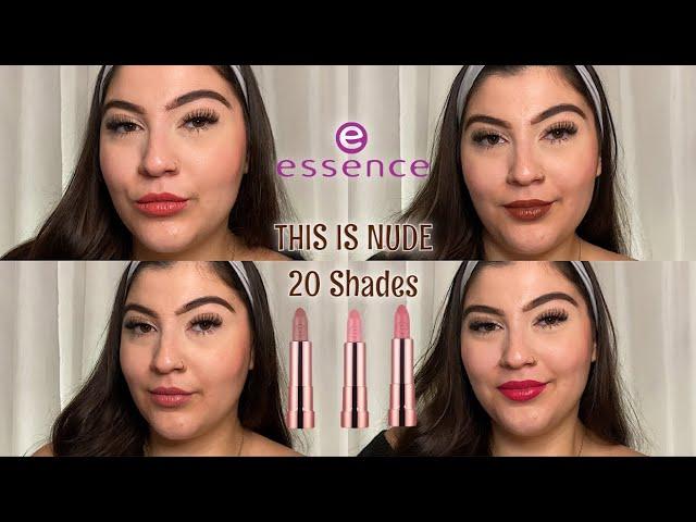 Essence THIS IS NUDE Lipstick Collection Review & Swatch | ALL 20 SHADES 2023