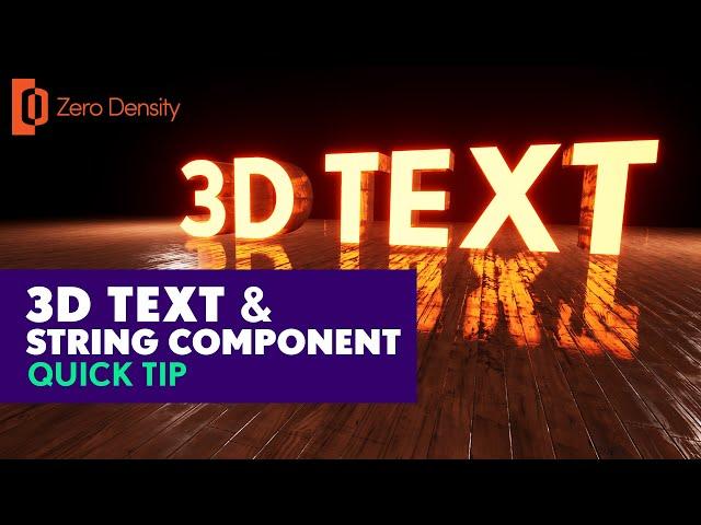 ZD String Component : Zero Density Tutorial