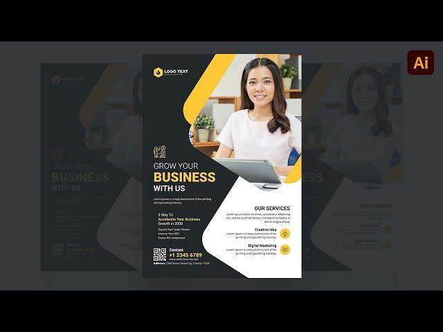 Business Flyer Design in Adobe Illustrator