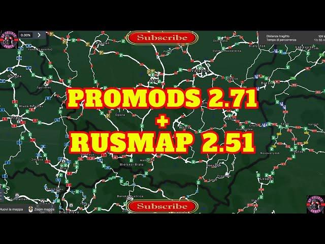 RUSMAP V2.51+PROMODS 2.71 FOR EURO TRUCK SIMULATOR 2 1.51