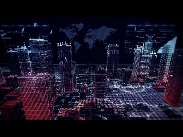 Virtual City Background Video HD