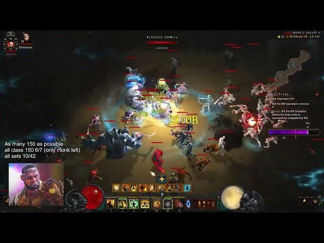 Diablo 3 Season 32 POJ Tempest rush 150 rank 1 (strongest monk set)