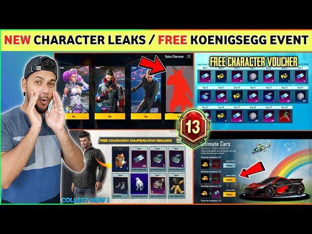  Bgmi New Character | Free Koenigsegg Event | Free Character Voucher Bgmi