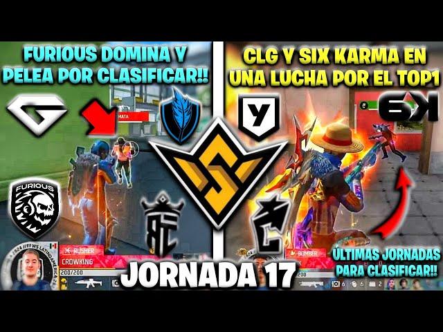 EL DOMINIO DE FURIOUS POR CLASIFICAR FREE FIRE WORLD SERIES LATAM *JORNADA17* CLG MANTIENE SU TOP1