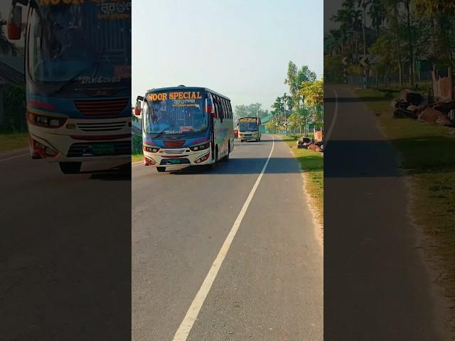 NOOR Special vs S.N Paribahan Kurigram highway Race #shorts #viralvideo #buslover #trending