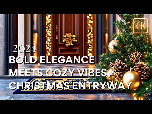 Bold Elegance Meets Cozy Vibes: Christmas Entryway Decor Ideas For 2024