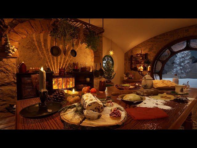 Hobbit Kitchen AMBIENCE  Immersive ️ Fire Crackling, Baking Sounds & more for Sleep | Hobbit ASMR