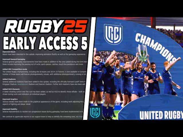 RUGBY 25 Early Access 5 - URC New Teams, Stadiums, Grass & Offside - Gameplay - Feedback & Thoughts