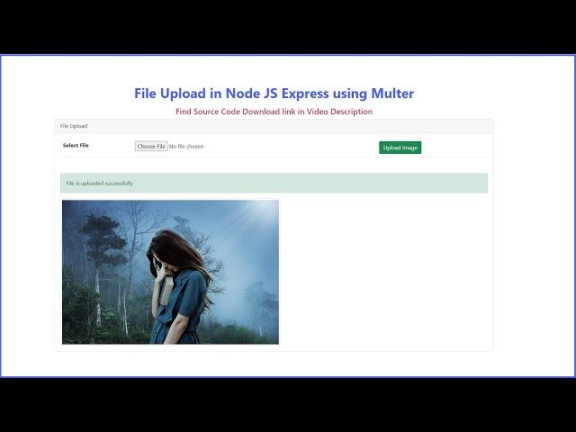 File Upload in Node js Express using Multer