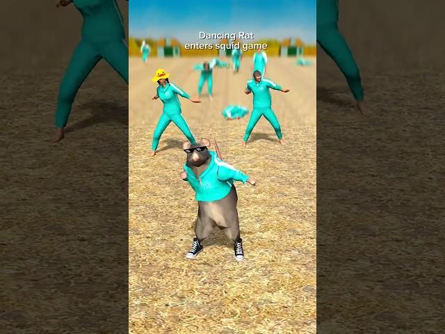 Dancing Rat enters squid game #shorts #babyduck #squidgame