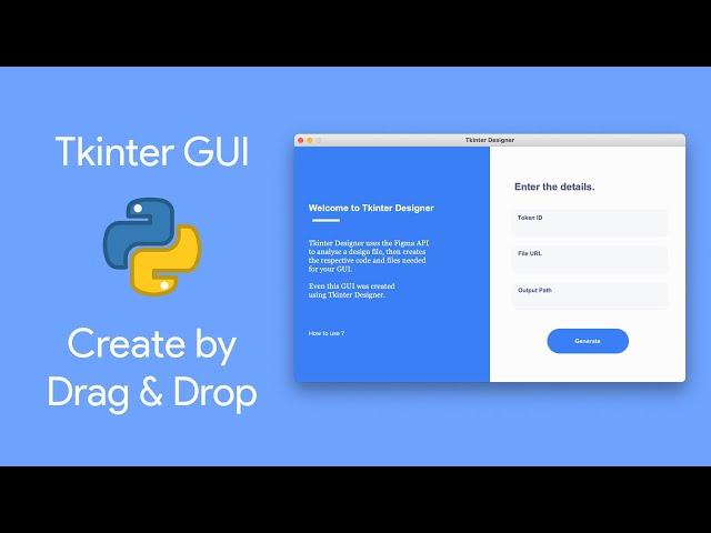 Beautiful Python GUI In Minutes | Drag And Drop | [Read Description]