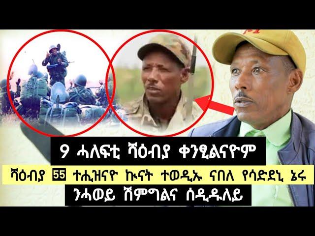 ሻለቃ ገ/ዋሂድ (55) ፡ 9 ሓለፍቲ ሻዕብያ ቀንፂልናዮም ፡ ሻዕብያ 55 ተሒዝናዮ ኩናት ተወዲኡ እናበለ የሳድደኒ ኔሩ ፡ ሻዕብያ ምሕፅንታ ፂሑፉልና