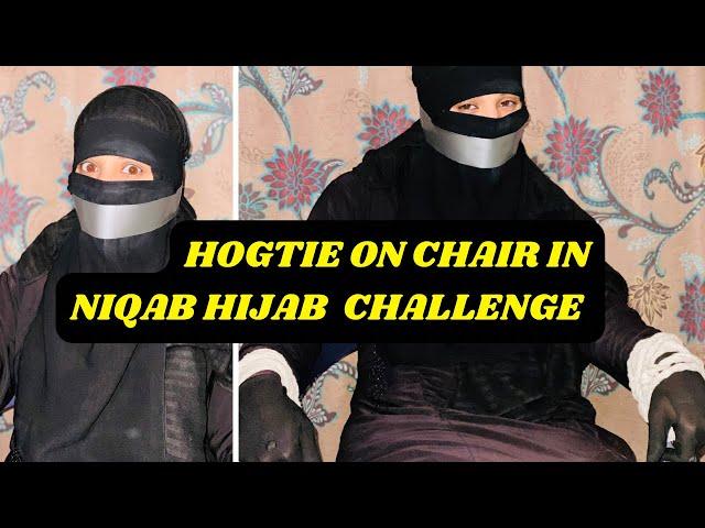 Hogtie On Chair in Hijab NiqaB | Hogtie Escape Challenge | #aqsaadil #gag #hogtie #challenge