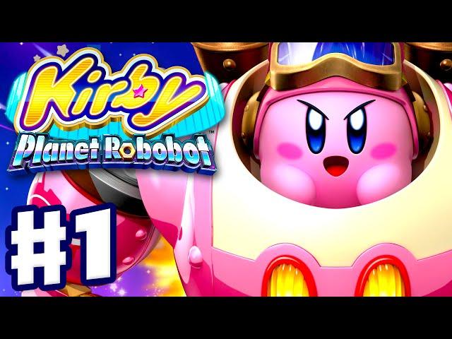 Kirby Planet Robobot - Gameplay Walkthrough Part 1 - Area 1: Patched Plains! (Nintendo 3DS English)