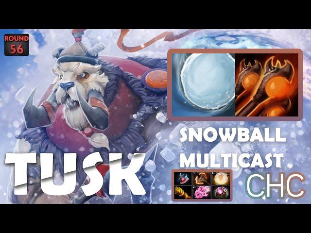 TUSK With SNOWBALL And MULTICAST Best Skill Combo - Dota 2 Custom Hero Chaos