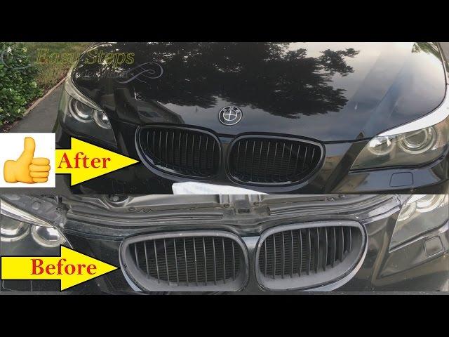 How To Install Kidney Grill on BMW 5 Series E60 | BMW Facelift with Glossy Black Grille Grill