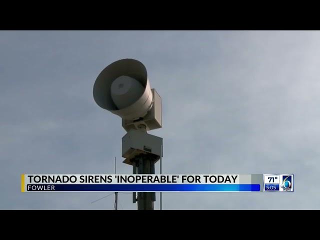 Tornado sirens 'inoperable' for Wednesday