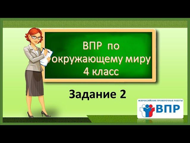 ВПР по окружающему миру 4 класс. Задание 2