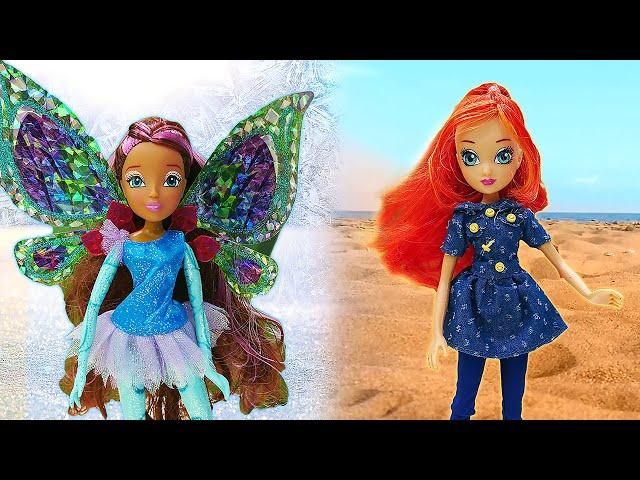 Куклы из Клуб Винкс (Winx) на пляже! Кристаллы погоды украдены. Волшебницы против непогоды!@GullGirl