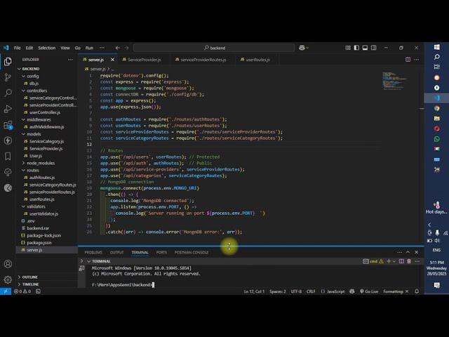 Backend Project of dashboard #tahirtechnology #coding #programming #javascript