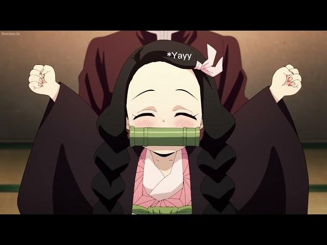 Nezuko being cute in ep3...