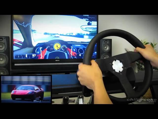 Custom G25 paddles in GT5 w/ Ferrari F430!