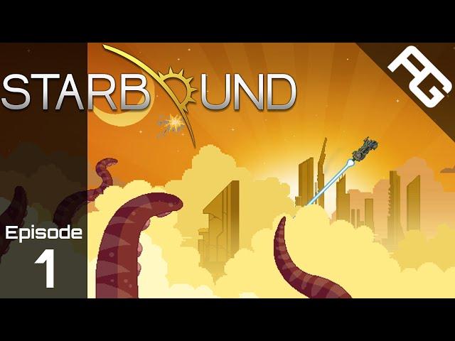 Cape Versus Tentacle - Starbound 1.0 Full Playthrough Episode 1 - Starbound Survival Mode