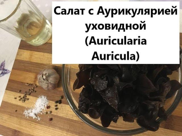 ДРЕВЕСНЫЙ ГРИБ МУЕР: приготовление салата с  Аурикулярией уховидной