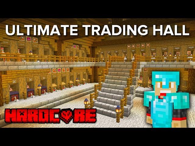 50 Villager Trading Hall in HARDCORE Minecraft