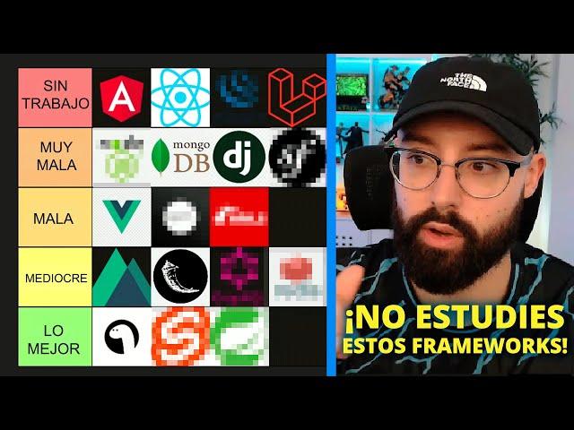 PEORES y MEJORES Frameworks de Desarrollo Web  TIERLIST: Futuro y Trabajo para programadores ‍