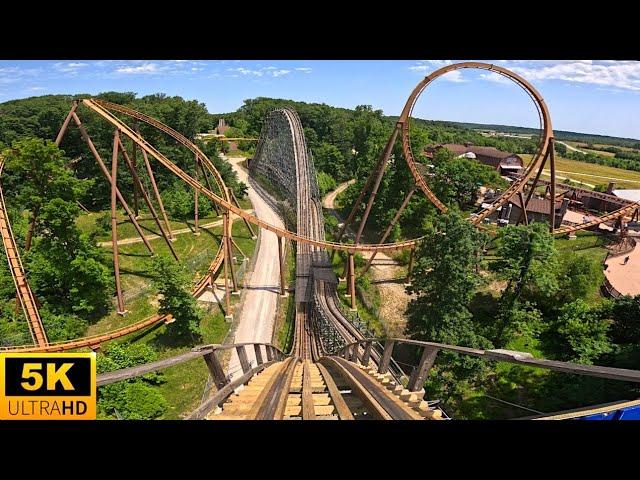 The Voyage POV 5K ULTIMATE WOODEN COASTER Holiday World Santa Claus, IN